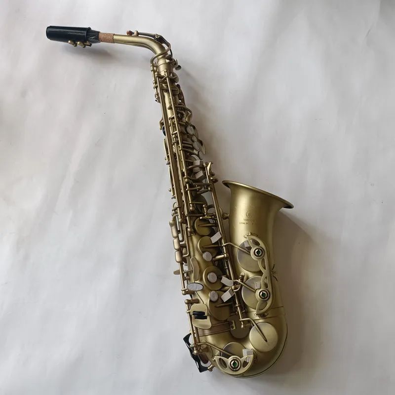 Alto Saxophone Reference YAS-380antique Copper Plated E-Flat Professional Musical Instrument med munstycke Reed Neck Free Ship