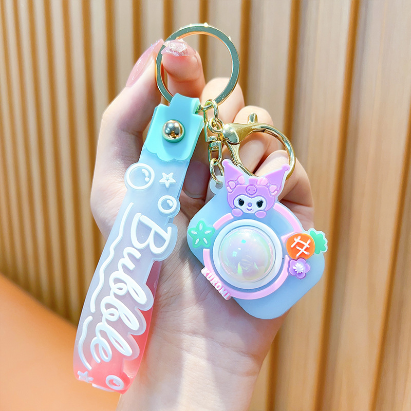 Cartoon Kulomi flash camera cute car soft glue hanging couple bag cute keychain pendant wholesale