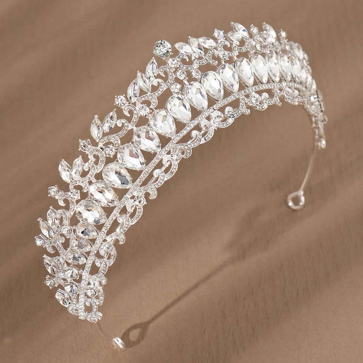 Teste da sposa Teste da sposa Luxury Rhinestone Crown Capelli Banda matrimoni Accessori feste feste Accessori in lega colorato CRIDULE CROURE