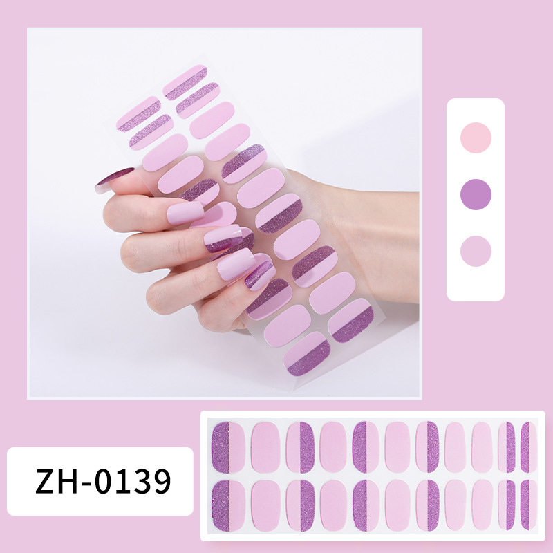 22Tips/Vel Mode Nagel Wrap Stickers Gemengde Ontwerpen zelfklevende Nagellak Folies 3D Stickers Nail Art decoraties Salon