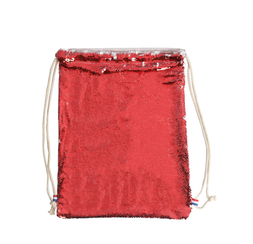 10 Uds mochila bolsas sublimación DIY algodón lentejuelas gran capacidad deporte cordón bolsa tamaño 45*35cm