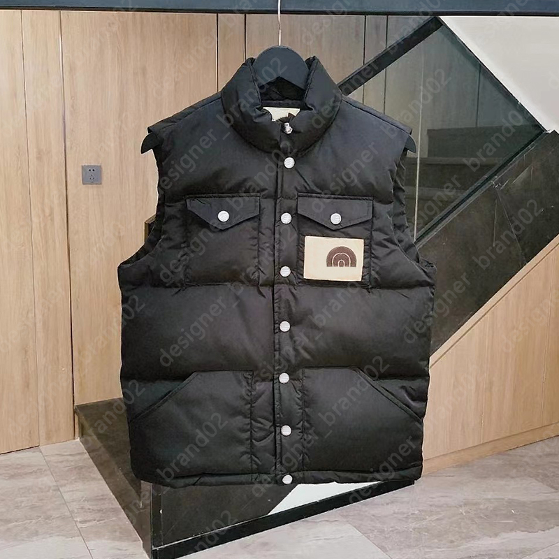 Winter Puffer Vest Men Classic Letter Embroidery Waistcoat Warm Down Sleeveless Jacket Outdoor Casual Unisex Couple Vests