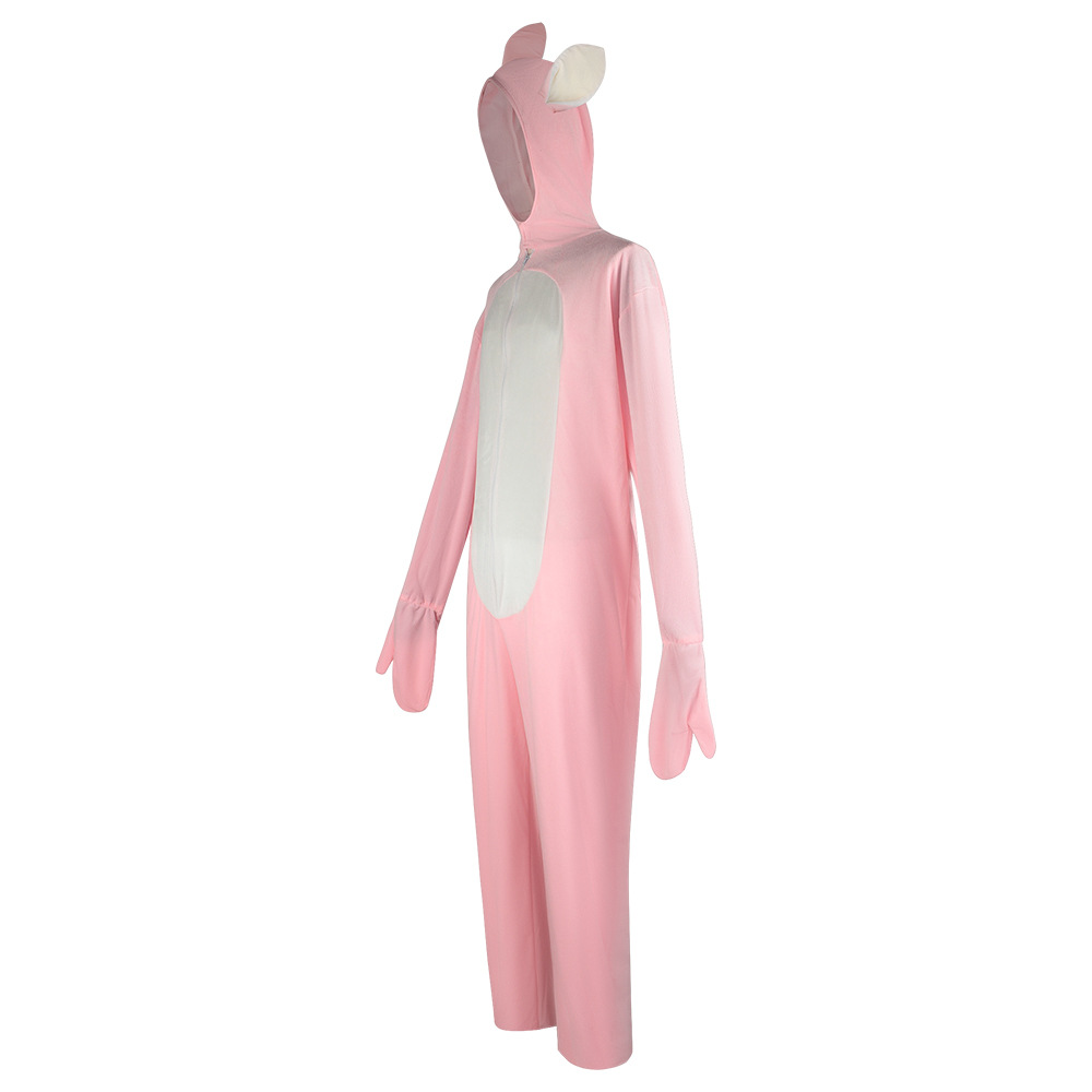 Halloween Cos Stage Props Costume Pink Rabbit Adult Animal Pajamas Cosplay Performance Costume