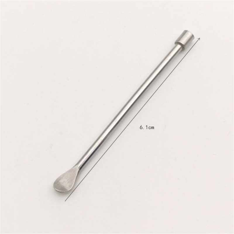 Stainless Steel Wax Dab Tools Spoon 60mm Mini Metal Ear Pick Cleaner Smoking Accessories Cigarette Pipe Bong Tobacco Dry Herb Dabber Nail Concentrate Daber Banger