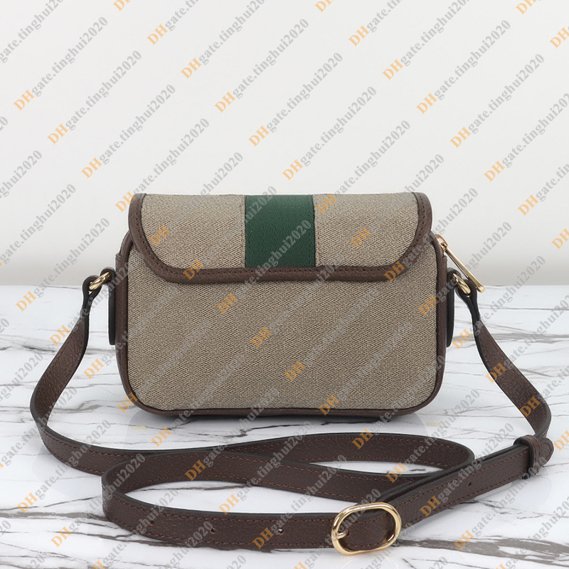 Unisex Fashion Casual Designe Luxury Ophidiai Mini Bag Messenger Bag Crossbody Shoulder Bag Handbag Tote TOP Mirror Quality 772239 Purse Pouch