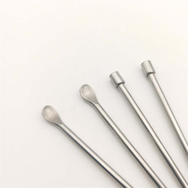 Stainless Steel Wax Dab Tools Spoon 60mm Mini Metal Ear Pick Cleaner Smoking Accessories Cigarette Pipe Bong Tobacco Dry Herb Dabber Nail Concentrate Daber Banger