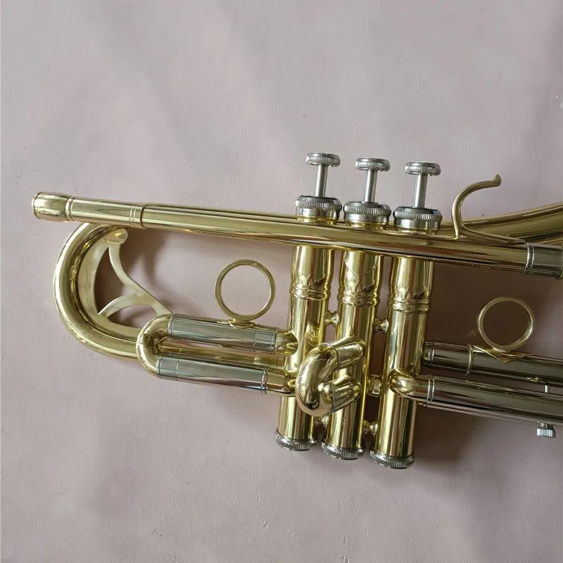 Лидер продаж, качество Bb Trumpet B, плоская латунь, посеребренная профессиональная труба, музыкальные инструменты с кожаным чехлом 00