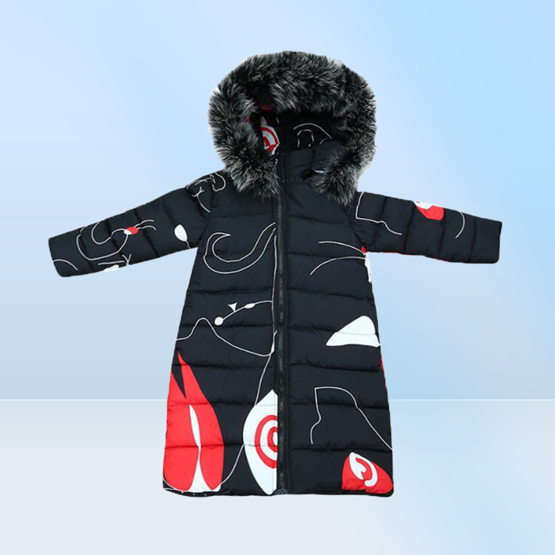 Tienermeisjes Nieuwe zwart rode dikke jas Winterkleding Kostuum voor maat 6 7 8 9 10 11 12 13 14 jaar kind Down Jackets7275170