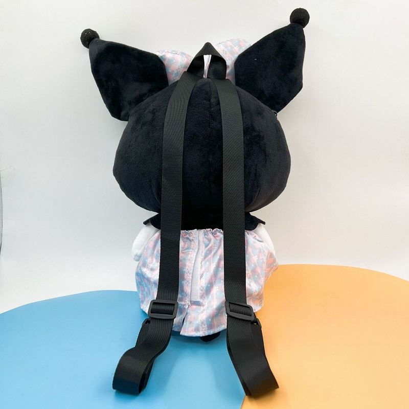 Factory wholesale 43cm 4 styles Kuromi plush backpack cartoon film and television peripheral doll backpack children's gift