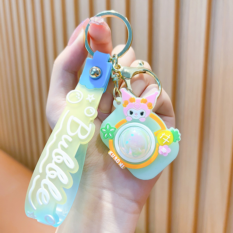 Cartoon Kulomi flash camera cute car soft glue hanging couple bag cute keychain pendant wholesale