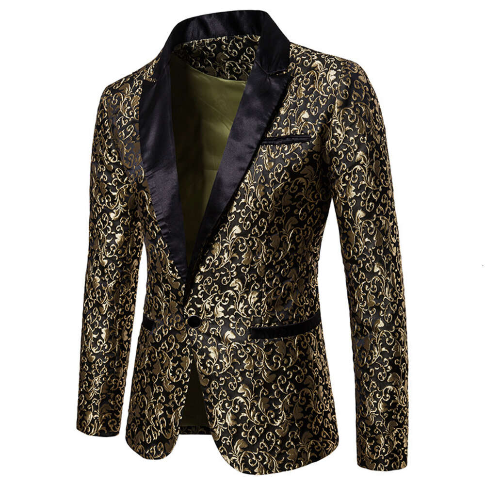 Mężczyzn kwiecisty sukienka na imprezę Stylową kurtkę obiadową Wedding Blazer PROM TUXEDO