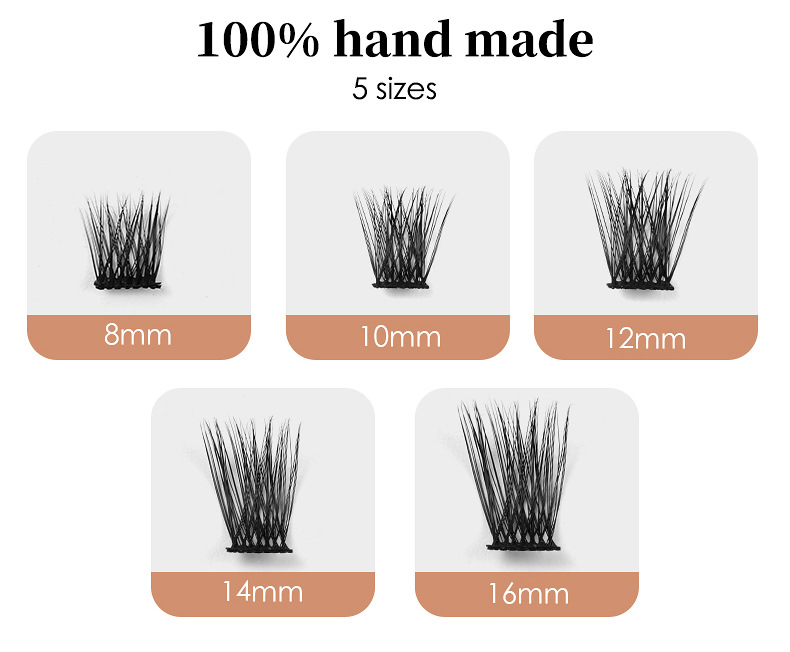 7 줄 False 속눈썹 DIY 세그먼트 세그먼트 휘젓는 푹신한 가짜 속눈썹 메이크업 도구 속눈썹 확장 도구 실리오