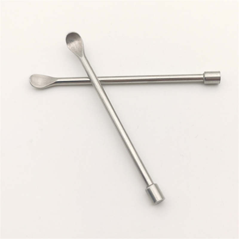 Stainless Steel Wax Dab Tools Spoon 60mm Mini Metal Ear Pick Cleaner Smoking Accessories Cigarette Pipe Bong Tobacco Dry Herb Dabber Nail Concentrate Daber Banger