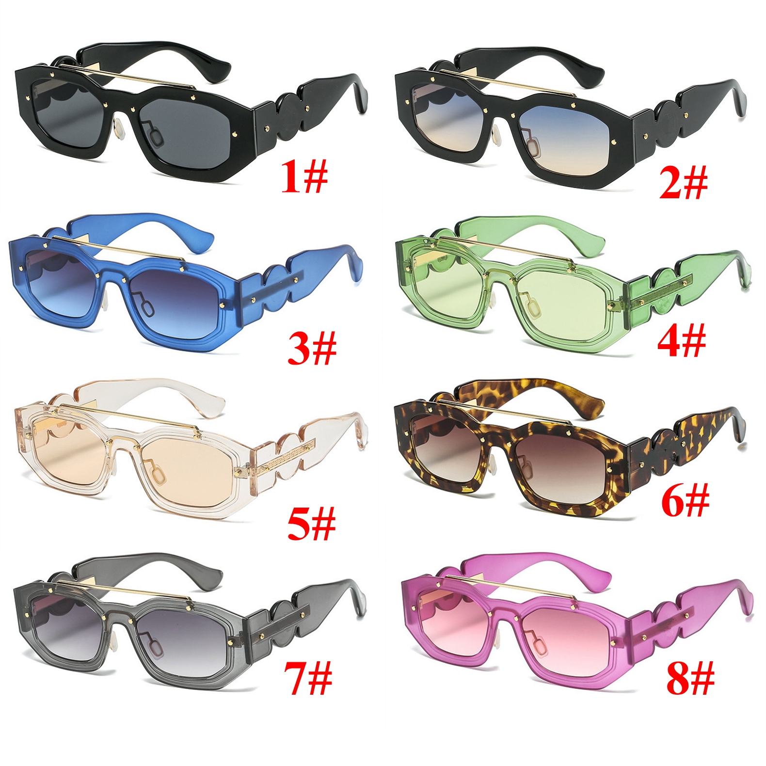 Kobiety letnie okulary przeciwsłoneczne okulary męskie Oculos gafas 8 kolorów słynne marka projektowa okularów przeciwsłonecznych różowa rama