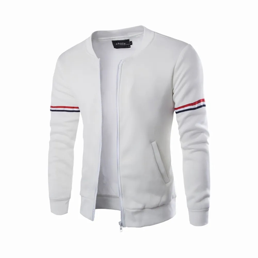 Uniforme de beisebol de manga longa masculino estilo casual jaqueta à prova de vento malha gola jaqueta moda magro jaqueta bomber