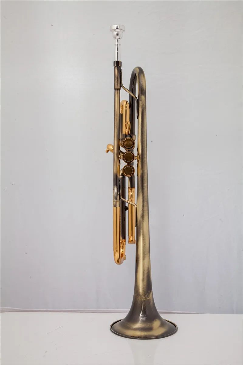 Set tromba JM in ottone standard in Sib studenti principianti con custodia rigida, guanti, bocchino 7 C