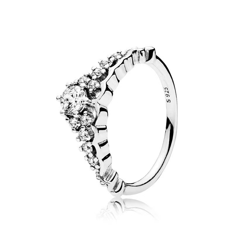 Ontwerper 2925 Sterling Zilveren Maan en Ster Ring Set Dubbele Hart Sprankelende Ring voor Vrouwen Zilveren Vinger Ring DIY Zilveren Sieraden Met doos