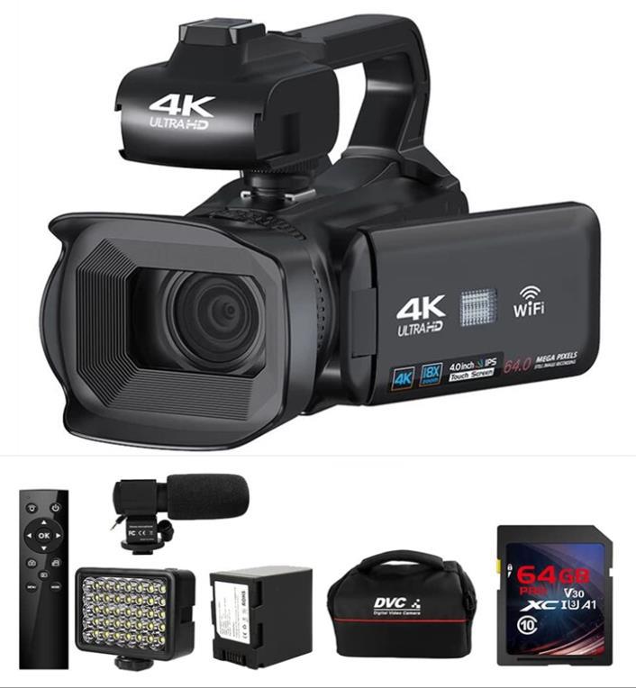 Nouvelle caméra de vente en gros anglaise transfrontalière 64 millions d'appareil photo numérique haute définition 4K enregistrement vidéo de conférence machine tout-en-un