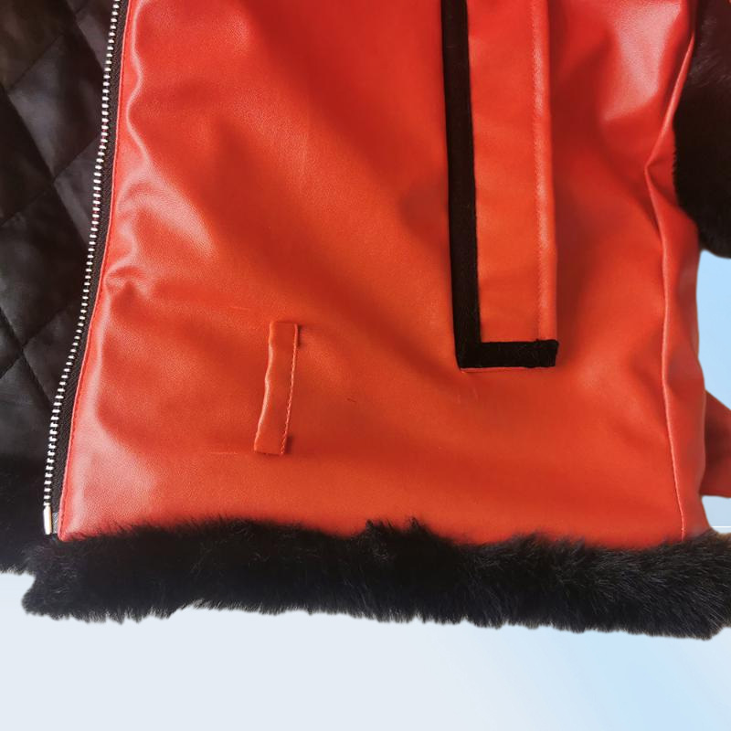 Men039s Fur Faux Leather Winter Jacket Hapicken Velvet Collares Zipper Block Color Block Moda Red Men96599913