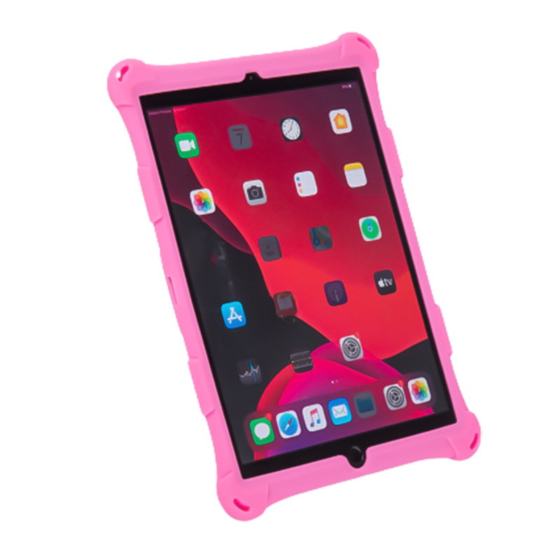 Fidget Push Bubble Silicone Tablet Case For iPad 7th 8th 9th Gen 10.2 Air3 10.5 inch Kids Shockproof Soft Cases Kickstand Tablet Cover with Shoulder Strap