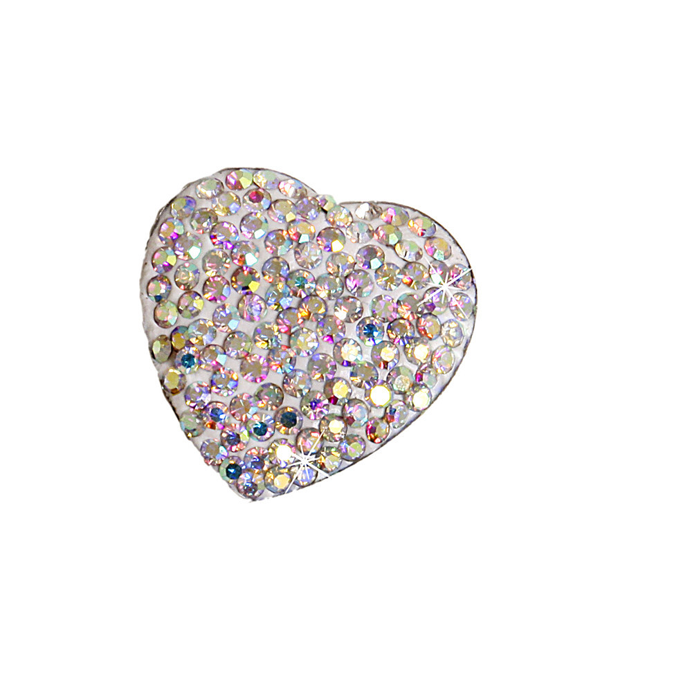 Diamond Heart Fridge Magnets Stainless Steel Magnetic Stickers Home Refrigerator Decoration Stickers