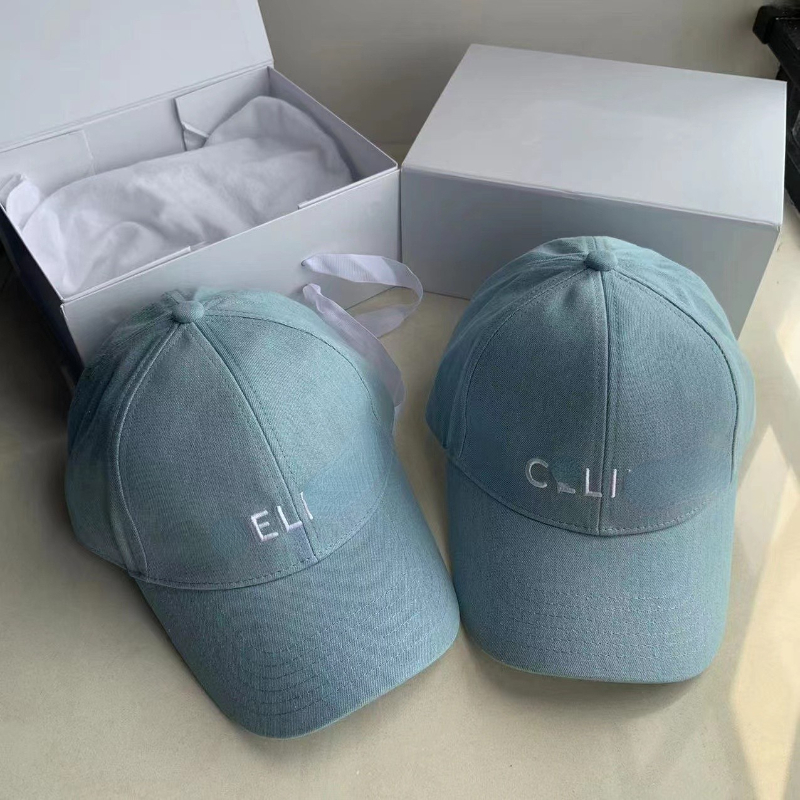 Lüks Casquette Designer Hats Mektubu İşlemeli Pamuk Çift Beyzbol Kapakları