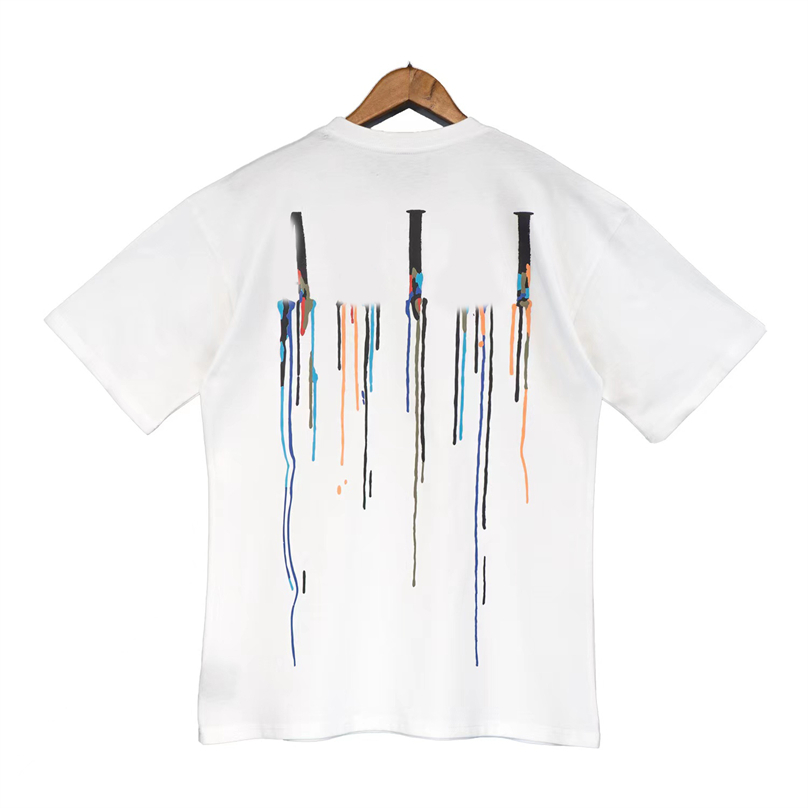 Męskie damskie designer T-koszulki Modka Modna T-shirt Najwyższa jakość bawełniane koszulki Casual Tees Luksusowy rękaw Luksusowy streetwear Hip Hop Tshirts 26 kolorów