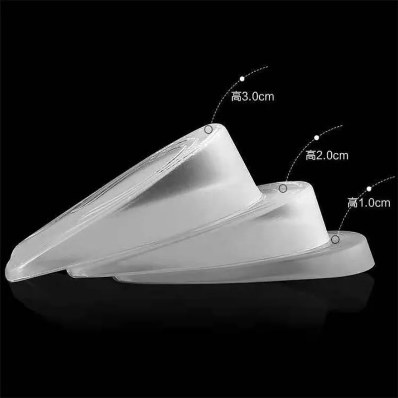 Shoe Parts Accessories Silicone Gel Height Increase Insole Heel Lifting Inserts Shoe Foot Care Protector Elastic Cushion Arch Support Insert for Unisex 231026