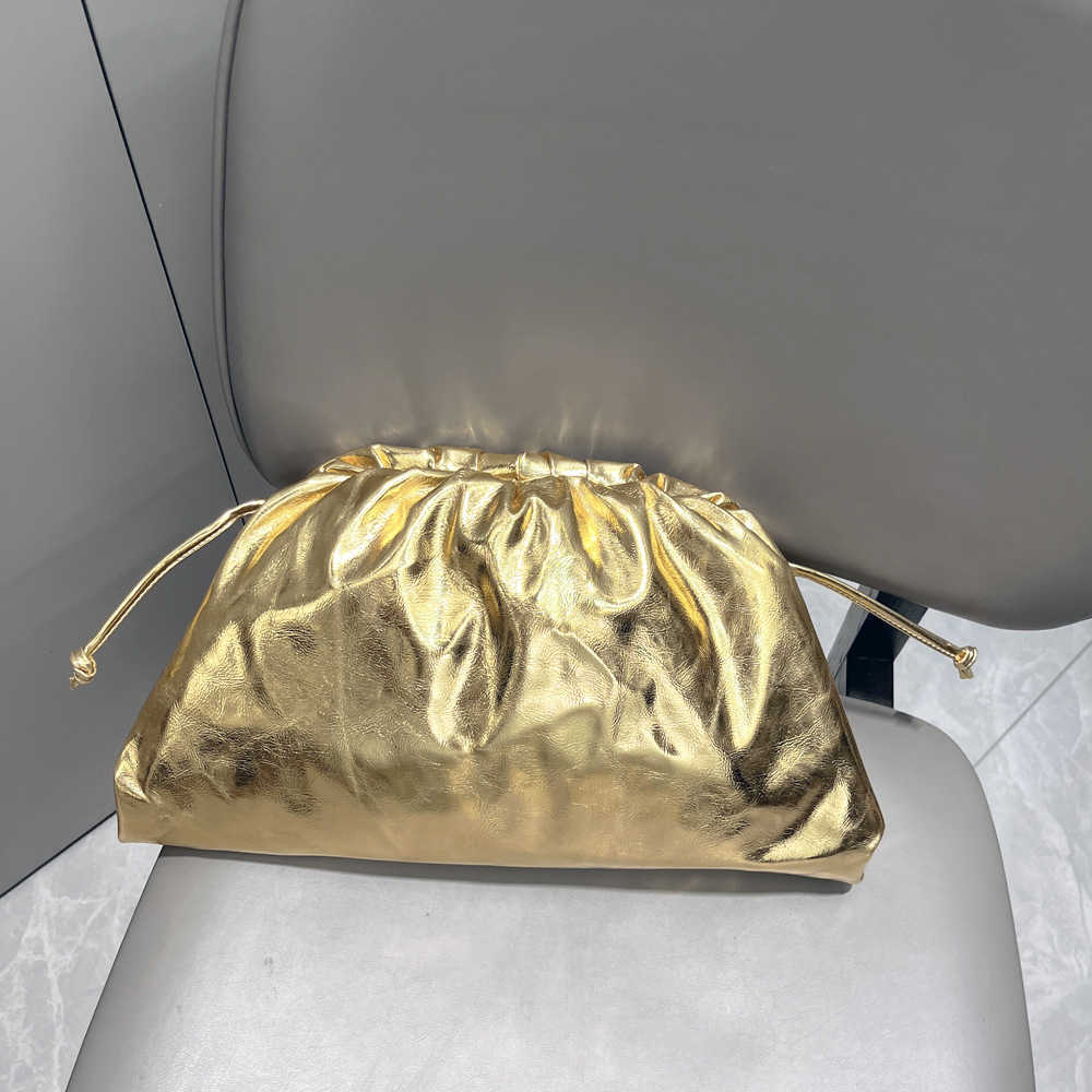 Women Gold Cloud Bag Duża małe tkane pierogi torba na pojedyncze ramię w torbie Lady Piganal Cortbag 231026