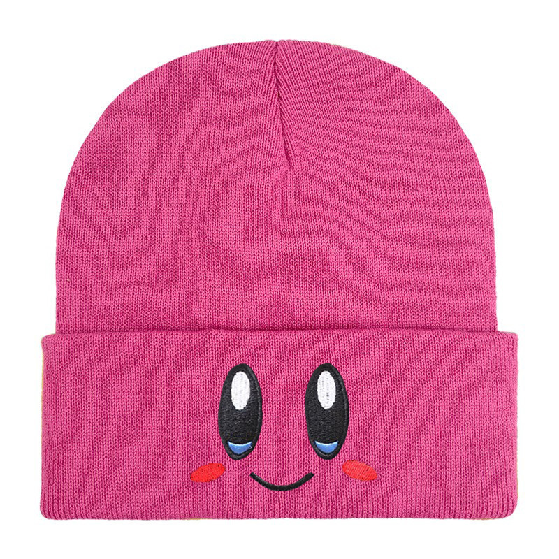 Gorros Gorros de punto lindos para mujer Moda Impreso Ojos grandes Dibujos animados Rosa bordado Sombreros de lana para hombre