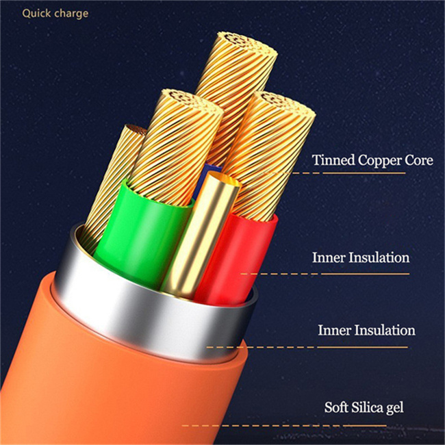 120W 6A 3 In 1 PVC Silikon Süper Hızlı Şarj Kablosu iOS Tip C Tip C Tip IPh iPhone için Samsung Huawei Oppo Vivo Xiaomi Tel Hoparlör