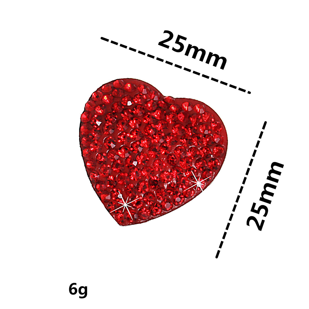 Magneti frigorifero a forma di cuore con diamanti Adesivi magnetici in acciaio inossidabile Adesivi decorativi frigorifero domestico