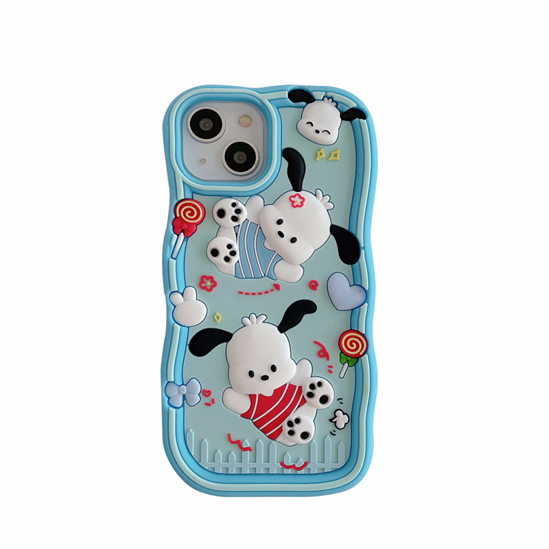 Coque de téléphone en Silicone souple avec dessin animé 3D, étui à la mode pour iPhone 15 14 13 12 11 Pro Max X XS Max XR 7 8 Plus