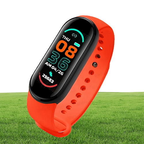 2021 Versão global M6 Band Smart Watch Wrists Men Women Smartwatch Fitness Sport Bracelet para Huawei Xiaomi Mi Smartband Watches6397657