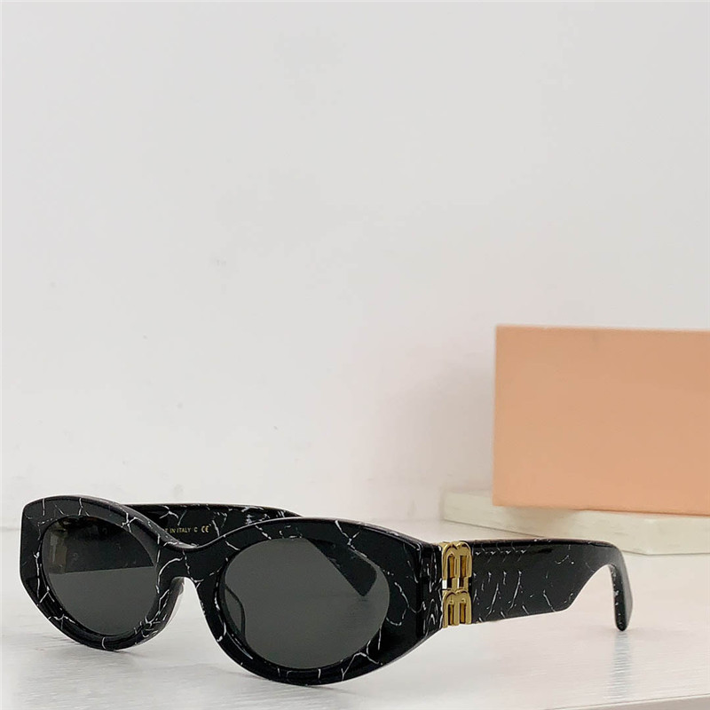 Ny modedesign Oval Shape Cat Eye Solglasögon 11WS acetatplankram Enkel och populär stil mångsidig UV400 -skyddsglasögon