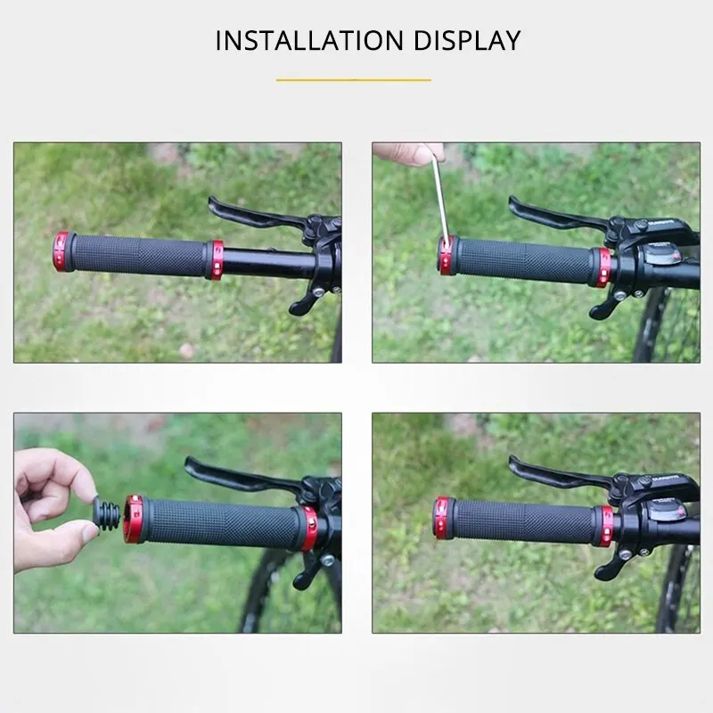 Fahrrad Gummigriffe MTB Alloy Lock Bilaterale Sperre Lenkergriffe Anti Slip Radfahren Lenkerhülse BMX Fahrradzubehör