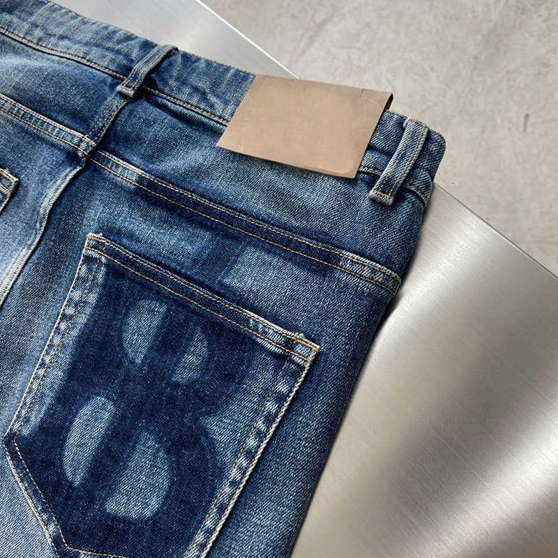 Мужские джинсы, дизайнерские популярные весенне-осенние новые качественные брюки, роскошные универсальные B Home VCSJ