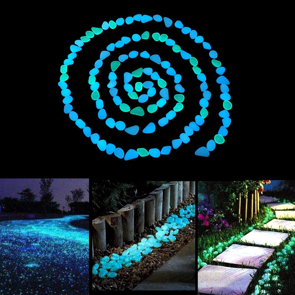 Tuindecoraties 500 stuks Glow In The Dark Pebbles Stenen Rotsen voor tuin en looppaden Decor Fairy DIY Decoratieve lichtgevende 231026