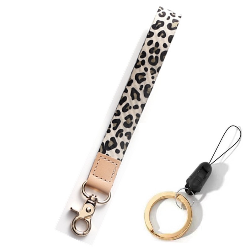 Off keychain Hanging Rope Triangle printing Pattern Broadband Rope Clip Hanging Key Chain Mobile Phone Lanyard wrist strap Anti-lost Shoulder Band Rope About 16cm