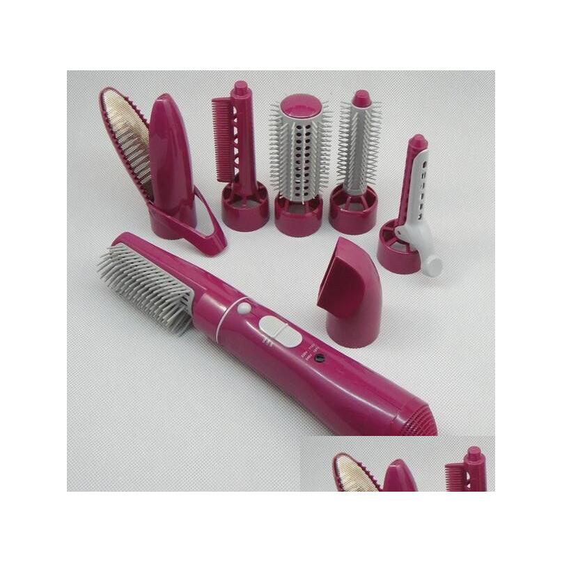 Wholesale-110V/220V Professional Hair Dryer Hair Blow Dryer Salon Styling Tools Electric Hair Dryer with Styling Brush Comb Nozzle