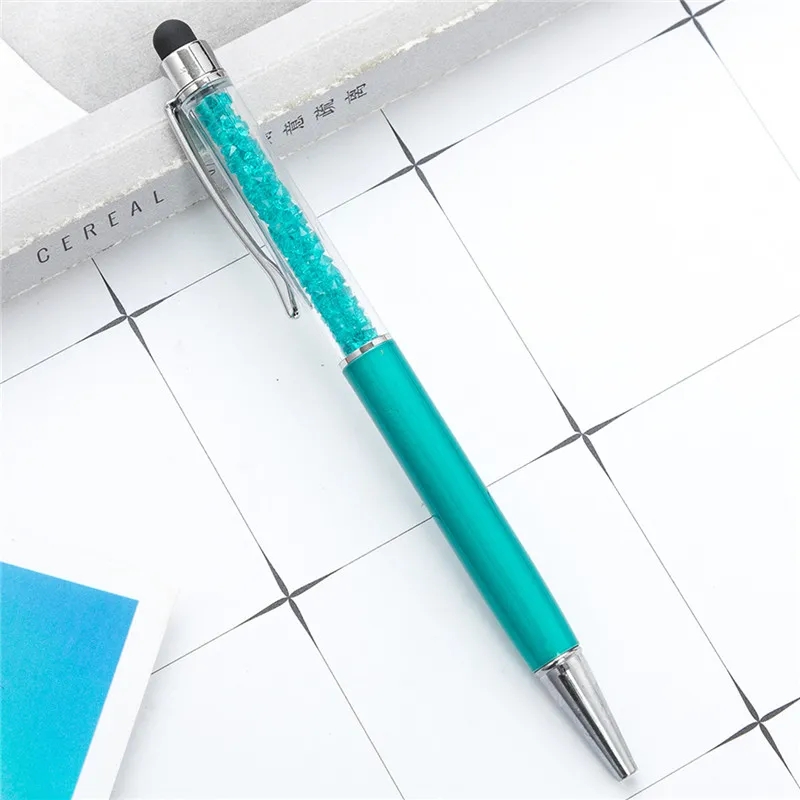 groothandel Creatieve 24 kleuren Bling Crystal Balpen Creatieve Pilot Stylus Touch Pen voor het schrijven van briefpapier Kantoor School Student Gift