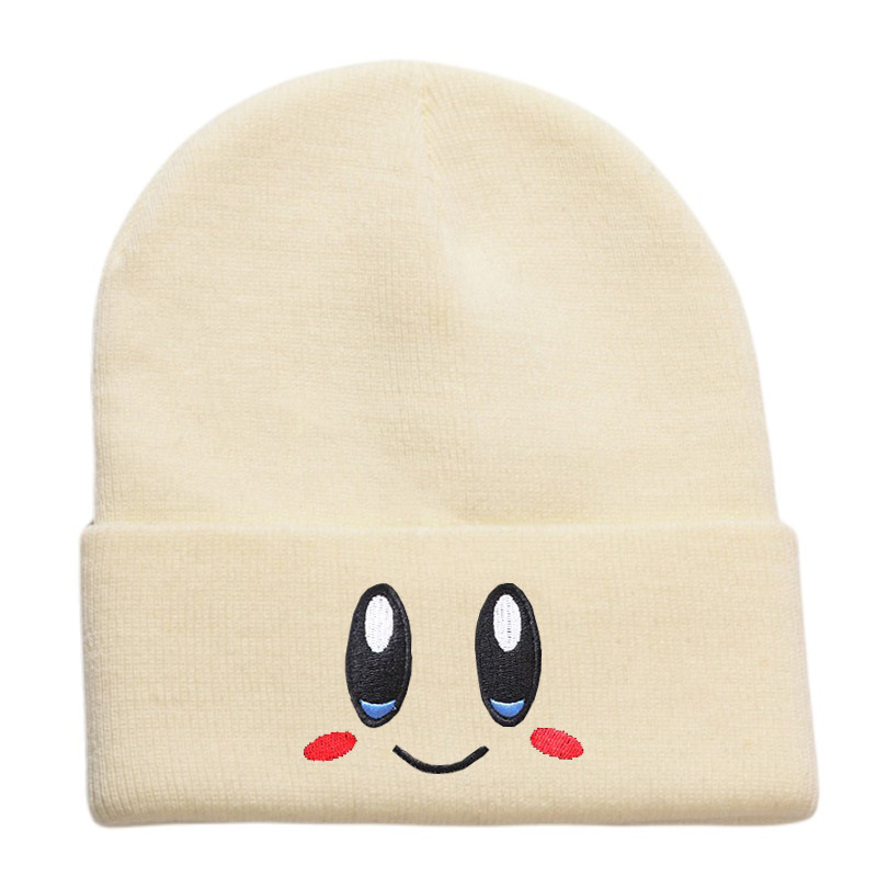 Beanies Women's Cute Knit Caps Fashion Printed Big Eyes Cartoon Pink Embroidered Woolen Man's Stree Hats