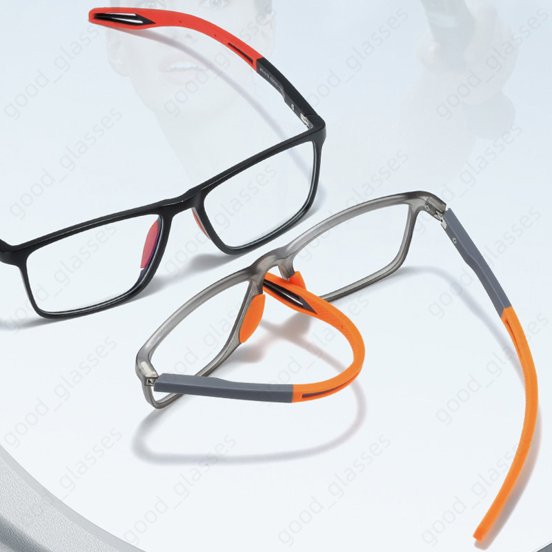 Fashion Square Solglasögon Frame Myopia Glasögon TR90 Shortsighted Eyewear Anti Blue Light Recept Myopiska glas Dioptrar -0,5 1 2 2,5 3 3.5 4 För män kvinnor