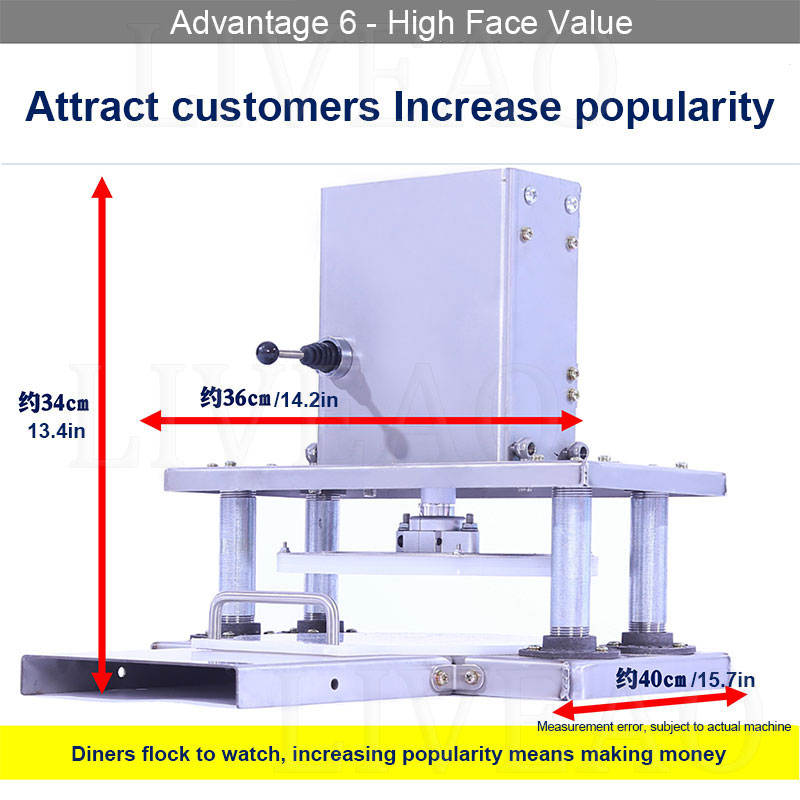 Elektrisk tårta Machine Cake Pressing Machine Electric Dough Pressure Tool Pizza Cake Pressure Machine