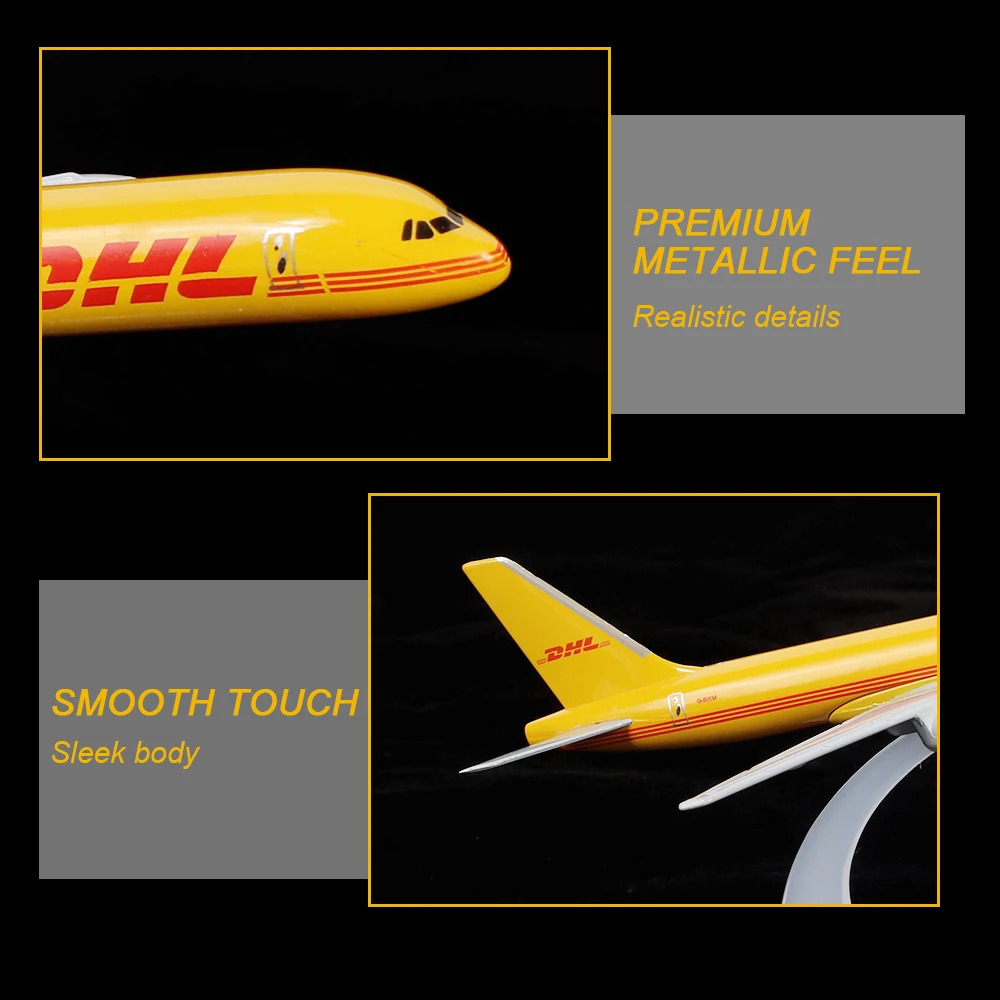 Модель самолета Металл Модель самолета1 400 16 см DHL Freighter Boeing757 Модель самолета Авиационный симулятор Материал из сплава Детский игрушечный самолет 231026