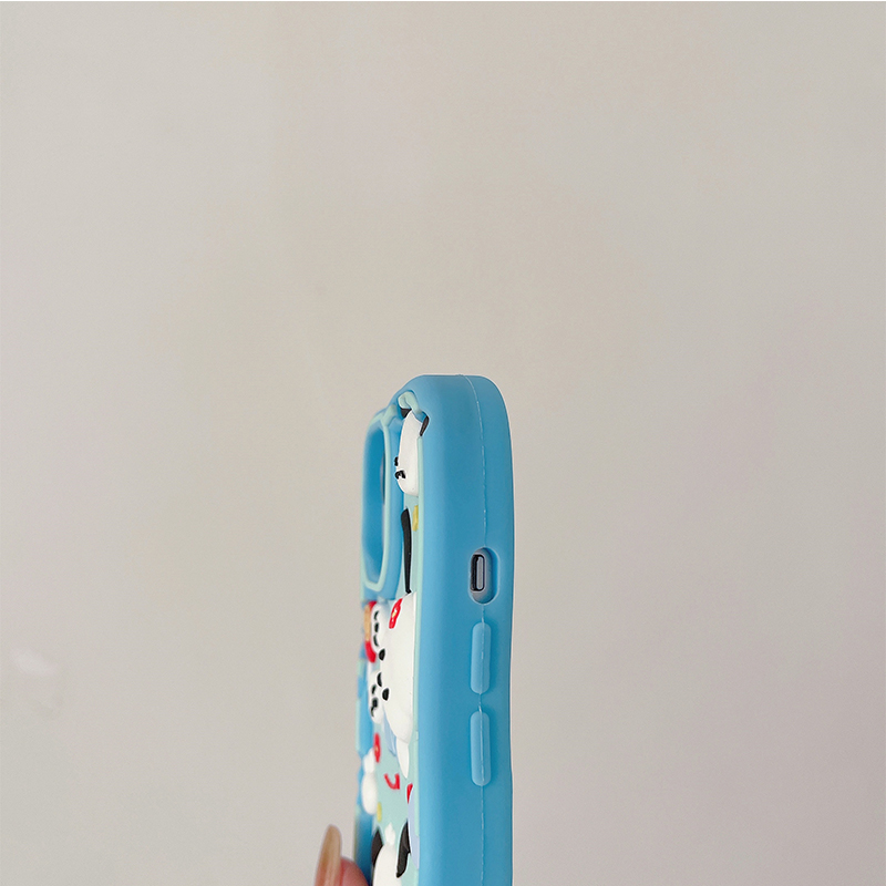 Moda dos desenhos animados 3d caso de telefone para iphone 15 14 13 12 11 pro max x xs max xr 7 8 plus capa de silicone macio