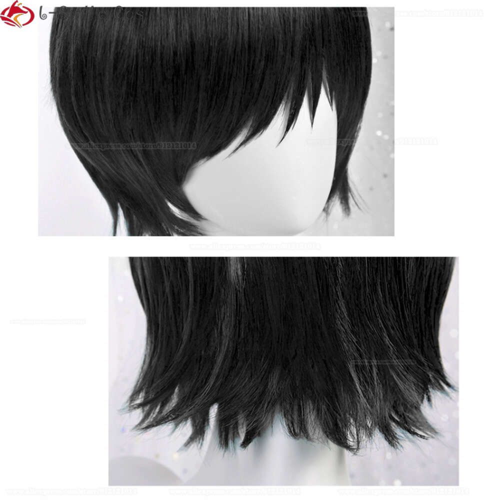 Catsuit Costumes High Quality Cosplay Anime Chainsaw Man Himeno Short Black and Eye Mask Heat Resistant Hair Party Wigs + Wig Cap