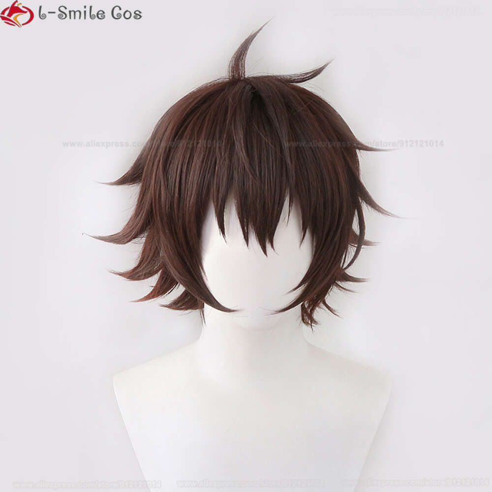 Catsuit Costumes Nu: Carnival Aster Garu Cosplay Red Brown Heat Resistant Synthetic Hair Men Party Anime Wigs + Wig Cap