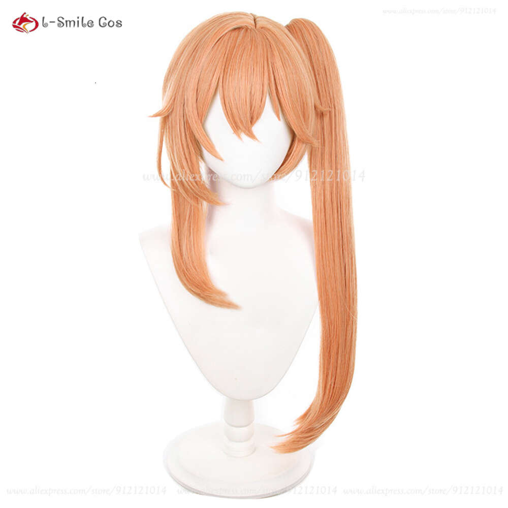 Costumes Catsuit jeu Honkai Star Rail Guinaifen Cosplay 70 cm Orange avec queue de cheval femmes Anime cheveux synthétiques résistants à la chaleur + bonnet de perruque