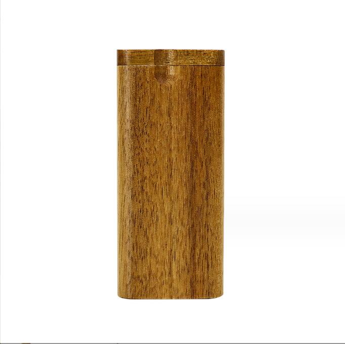 Piroga in legno fatta a mano con scavatrice in ceramica One Hitter Pipe Filtri sigarette in vetro Piroghe fumatori Contenitore tabacco